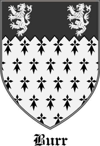 BURR family crest BURR family crest
