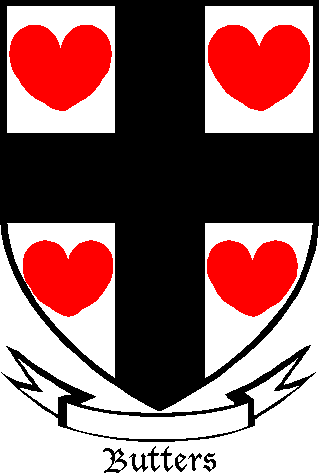 BUTTERS family crest BUTTERS family crest