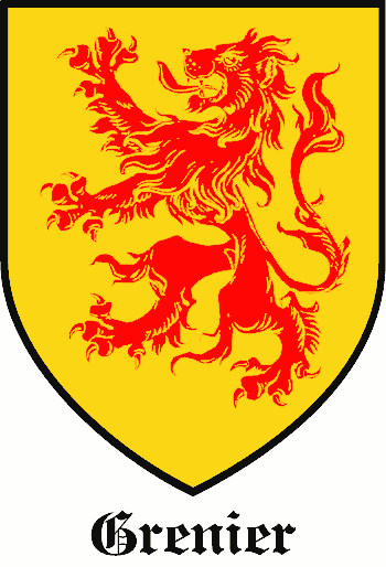 GRENIER family crest GRENIER family crest