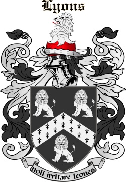 LYONS family crest LYONS family crest