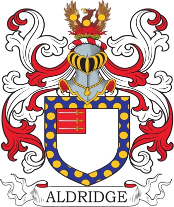ALDRIDGE family crest ALDRIDGE family crest