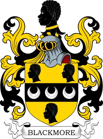 BLACKMORE family crest BLACKMORE family crest