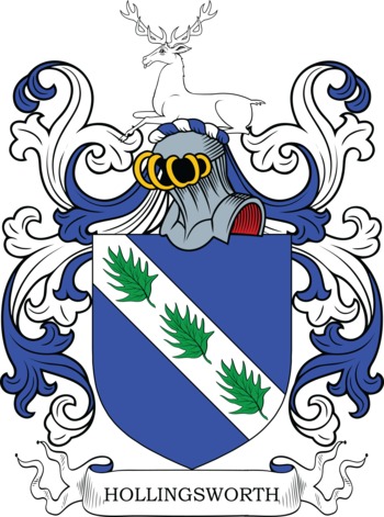 HOLLINGSWORTH family crest HOLLINGSWORTH family crest