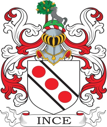 INCE family crest INCE family crest