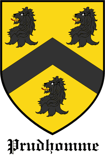 PRUDHOMME family crest PRUDHOMME family crest
